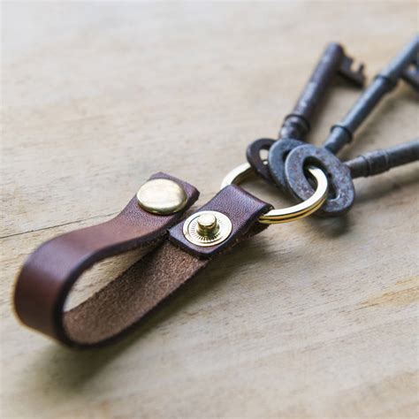 personalised leather key ring by tanner bates | notonthehighstreet.com