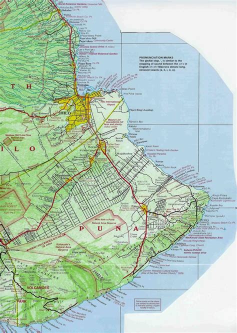 Maps of parts of the Big Island: Kailua-Kona, Kohala coast, Kilauea ...