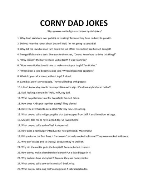 335 Corny Dad Jokes - Embarrassingly silly but funny!