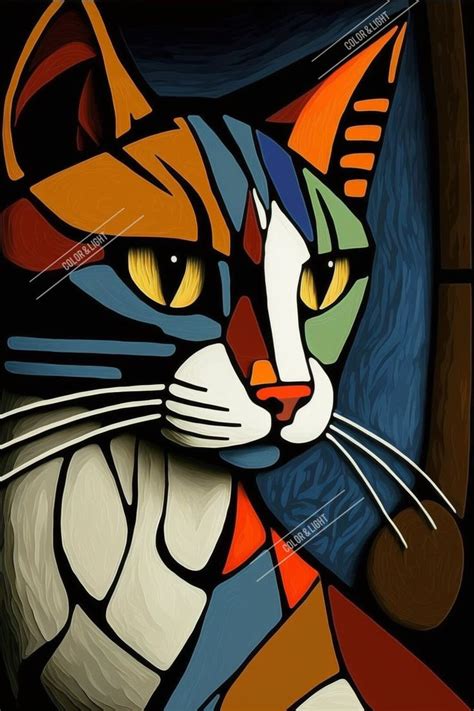 Picasso Cat Picasso Style Abstract Cat Art Digital Download - Etsy in ...