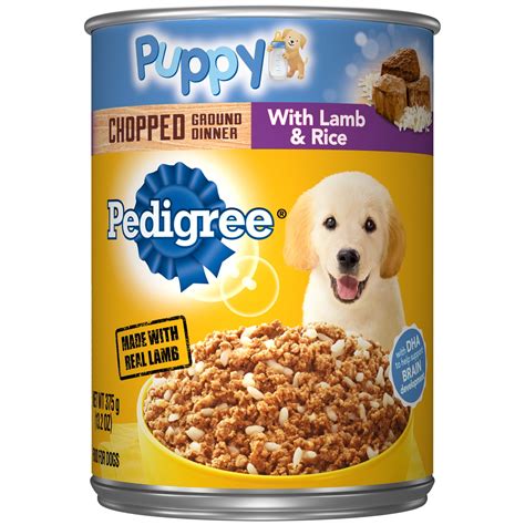 PEDIGREE Puppy Chopped Ground Dinner With Lamb & Rice Adult Canned Wet ...