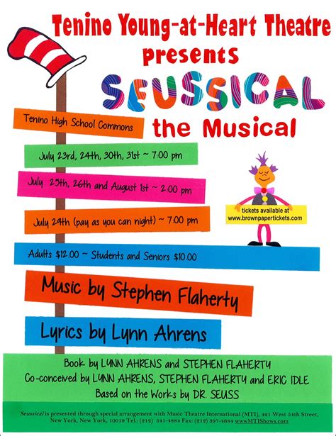 2015: SEUSSICAL THE MUSICAL – Tenino Young-at-Heart Theatre