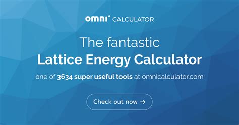 Lattice Energy Calculator