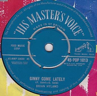 Brian Hyland - Ginny Come Lately (1962, Vinyl) | Discogs