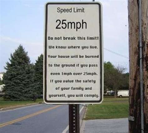 Funny speed limits signs | Fun