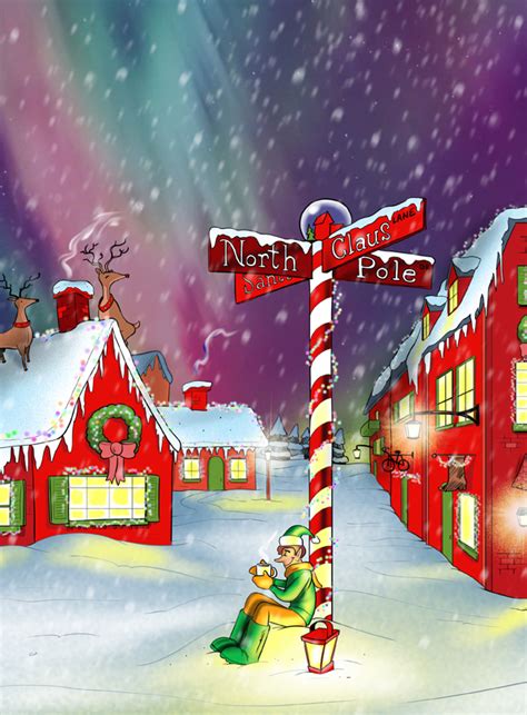 Santa’s Workshop North Pole Elves Cartoon Cartoon