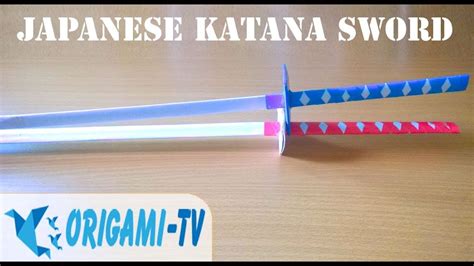 How to Make an Origami Katana – easy origami tutorial