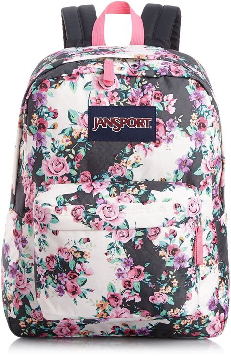 JanSport - Classic SuperBreak Backpack - Multi Grey Floral Flouris ...