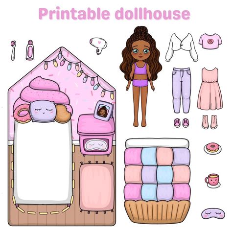 DIY Paper Dollhouse with Printable Templates