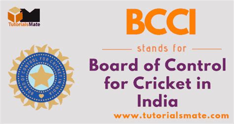 BCCI Full Form: What is the full form of BCCI? - TutorialsMate