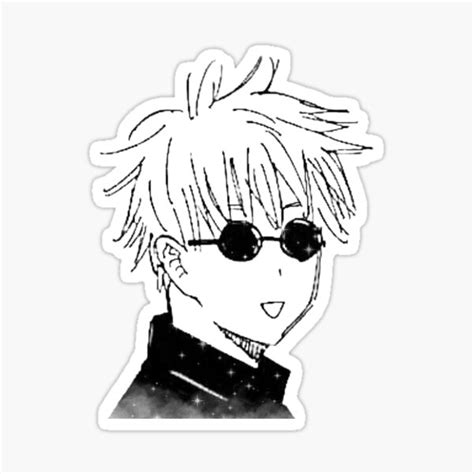 "Funny Manga Gojo Satoru " Sticker by yoku-mieru | Redbubble