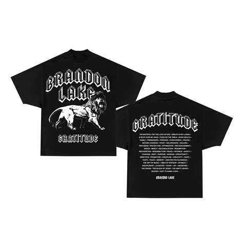 Gratitude I Am Grateful T-Shirt- Black (Limited Release) – Brandon Lake