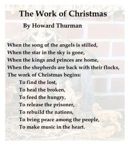 The Work of Christmas by Howard Thurman – My Pastoral Ponderings