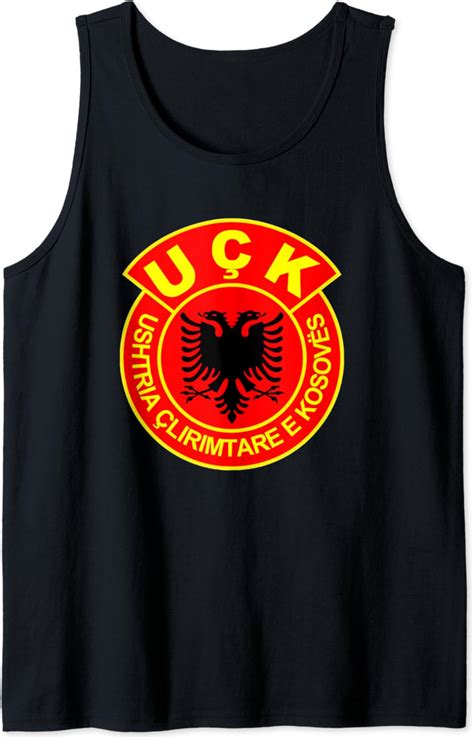 Amazon.com: Uqk flag shirt Kosovo albanian Uck adem jashari Tank Top ...