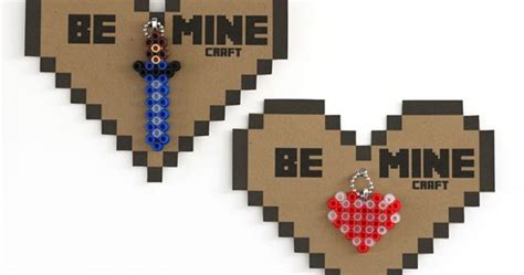 Free printable Minecraft Valentine heart from Bliss Bloom Blog: You can even skip the charms and ...