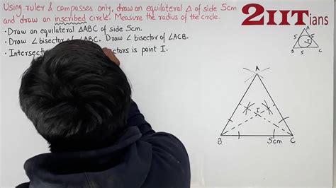 Construction Exercise 16.2 Q 5 Class X ICSE | Incircle of Triangle - YouTube