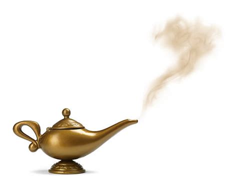 Genie Lamp With Smoke Tattoo