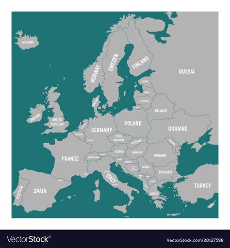 Map Of Europe Without Country Names