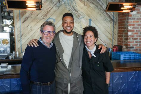 Photos: CJ McCollum with Nina Compton and Larry Miller | Between Bites ...