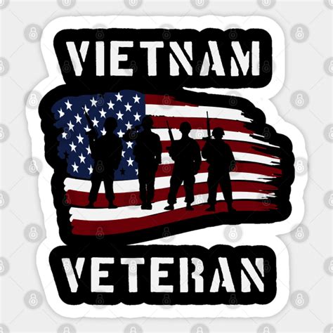 Vietnam Veteran US Army Navy Airforce Flag - Vietnam Veteran - Sticker ...