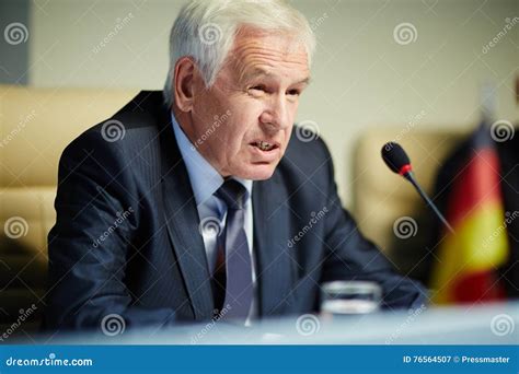 Speech at conference stock image. Image of business, political - 76564507