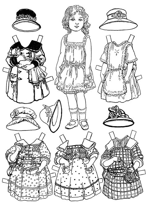 Free Printable Paper Doll Coloring Pages For Kids