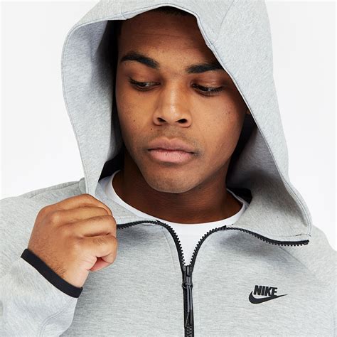 Nike Sportswear Tech Fleece Hoodie - Dark Grey Heather - Mens Clothing - Hoodies