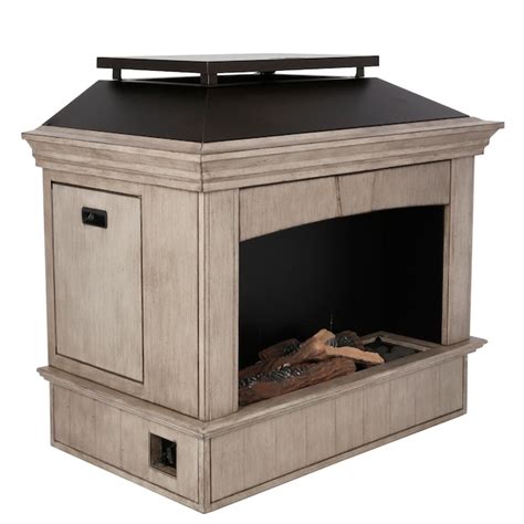 allen + roth 40000-BTU Gray Steel Liquid Propane Outdoor Fireplace FHTS80246 at Lowes.com