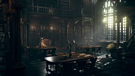 Hogwarts Library, Jayson Kassis on ArtStation at https://www.artstation.com/artwork/KQrYr ...