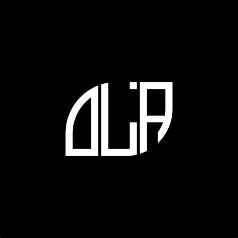 OLA letter logo design on BLACK background. OLA creative initials ...