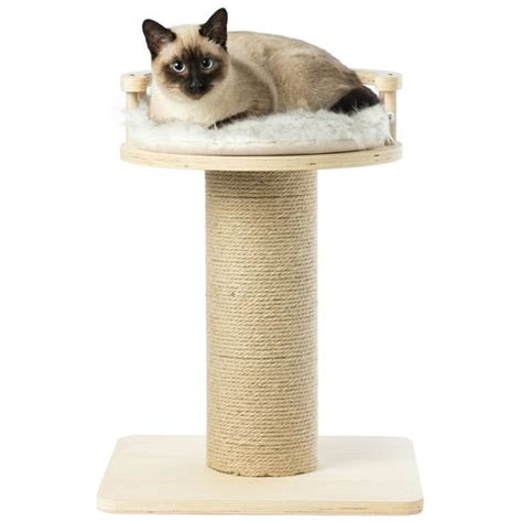 Wooden Cat Sisal Scratching Post Tree Tower with Seat Pet Bed Lounge - Walmart.com - Walmart.com