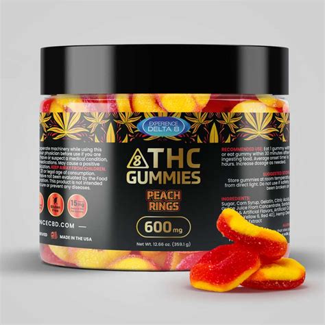 Delta 8 THC Peach Rings | Buy Delta 8 Gummies Online | Experience CBD