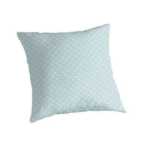 "Vintage Pastel Blue Turquoise Polka Dot" Throw Pillows by B Rush | Redbubble