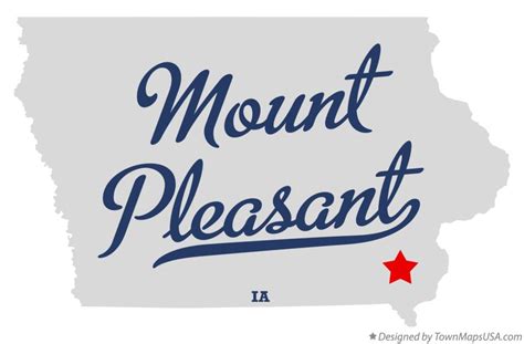 Map of Mount Pleasant, IA, Iowa