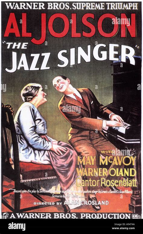 THE JAZZ SINGER Poster for the 1927 classic starring Al Jolson with ...