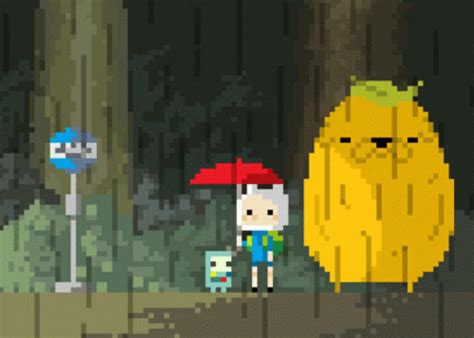 Adventure Time Pixel Art GIF - Adventure Time Pixel Art Raining - Discover & Share GIFs