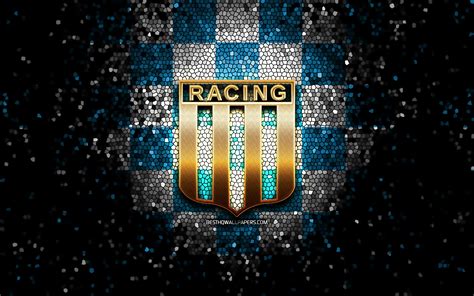 Download wallpapers Racing FC, glitter logo, Argentine Primera Division ...