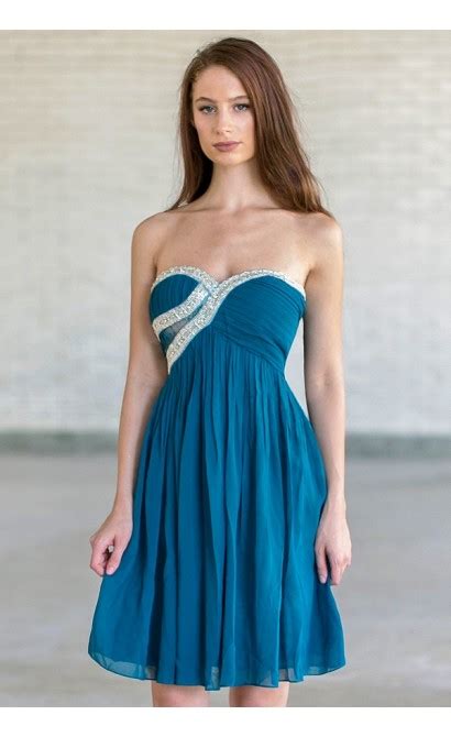 Beaded Teal Dress, Teal Party Dress, Teal Cocktail Dress, Teal ...