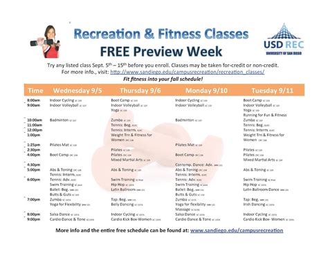 free rec classes this week and next week! | Rec, Fitness class, Class