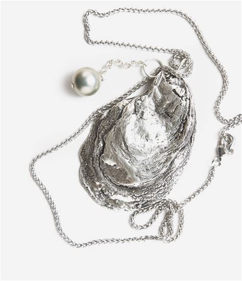 Large Oyster Necklace with Pearl | Beachwear JAUNT