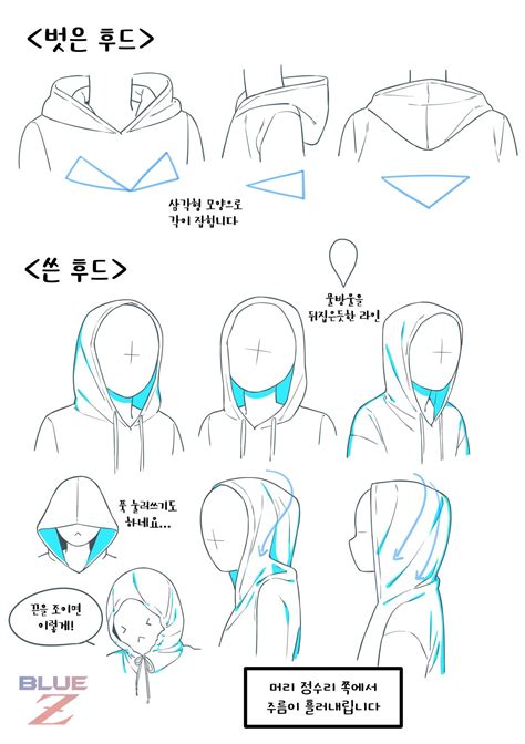 블루젯 on Twitter: "1분강좌 서른아홉번째 [후드티] 편 입니다!… " Drawing Techniques ...