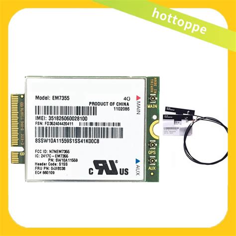 EM7355 WWAN Card+Antenna FRU 04X6038 NGFF 4G WiFi Card for ThinkPad X1 Carbon L440 L540 T440 ...