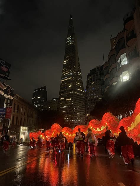 Chinese Dragon after a rainy Lunar New Years Parade. San Francisco, CA ...