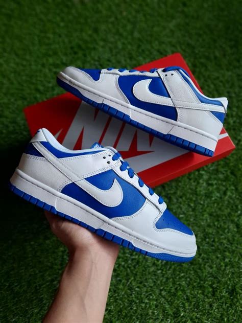 Nike Dunk Low Racer Blue, Men's Fashion, Footwear, Sneakers on Carousell