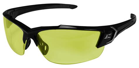 Edge Khor G2 Safety Glasses Black Frame Yellow Lens