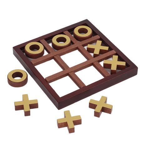 Buy FTVOGUE XO Wooden Board Game XO Toe Game Coffee Table Decor Interactive Puzzle Game For ...