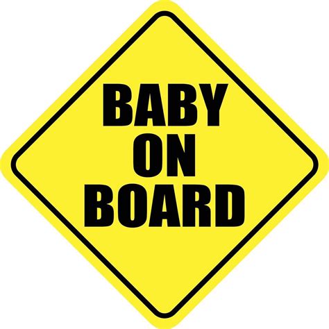 BABY ON BOARD CHILD STICKER DECAL REFLECTIVE STICKER OR MAGNET CAR SIGN ...