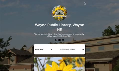 Wayne Public Library, Wayne NE's Flowpage