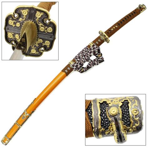 Japanese Tachi Ceremonial Katana Hardened Samurai Sword Func