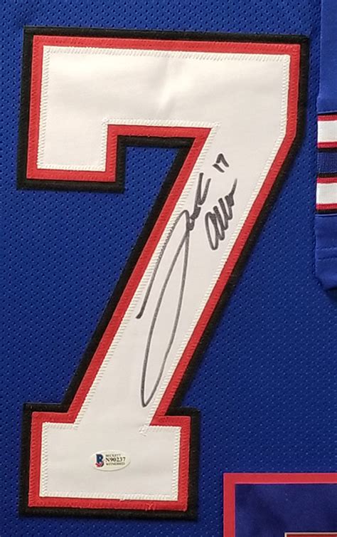 Josh Allen Autographed Framed Bills Blue Jersey - The Stadium Studio